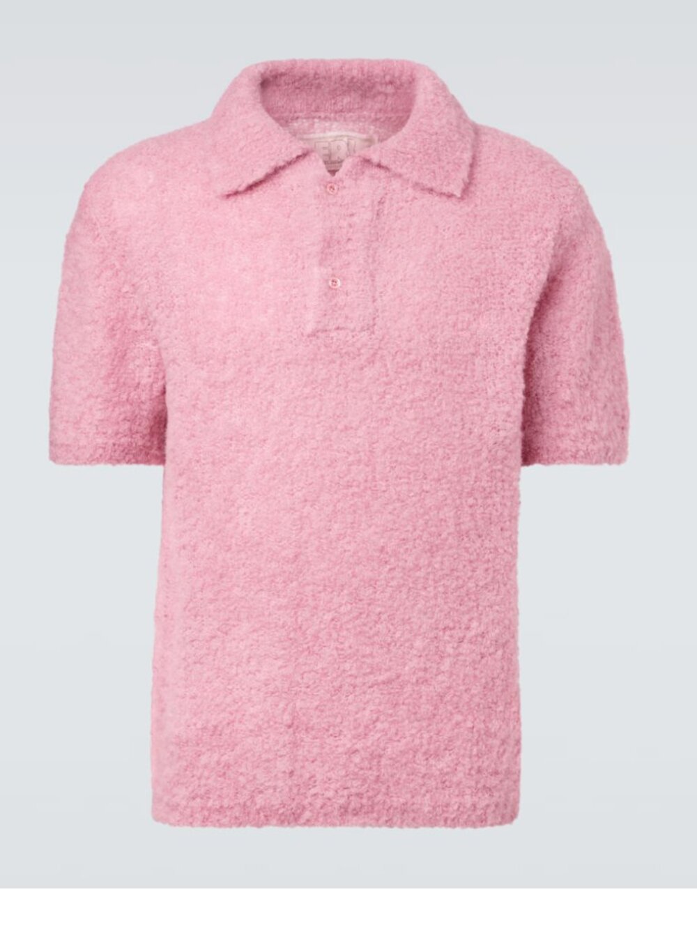 Pink ERL Short Sleeve Polo Sweater in M